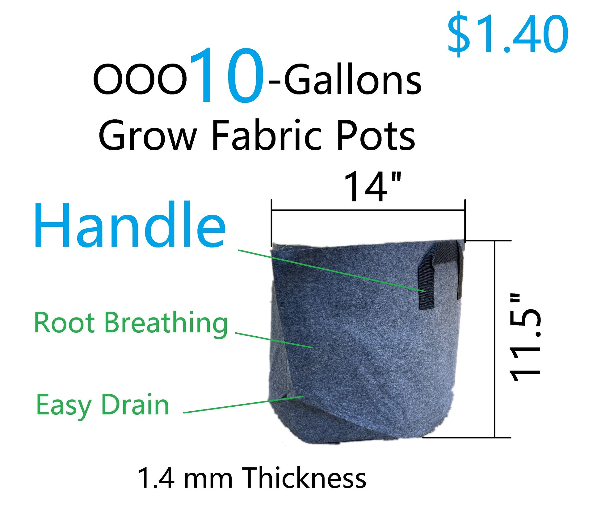 OOO 10-Gallon Grow Bags – OK SUPPLY